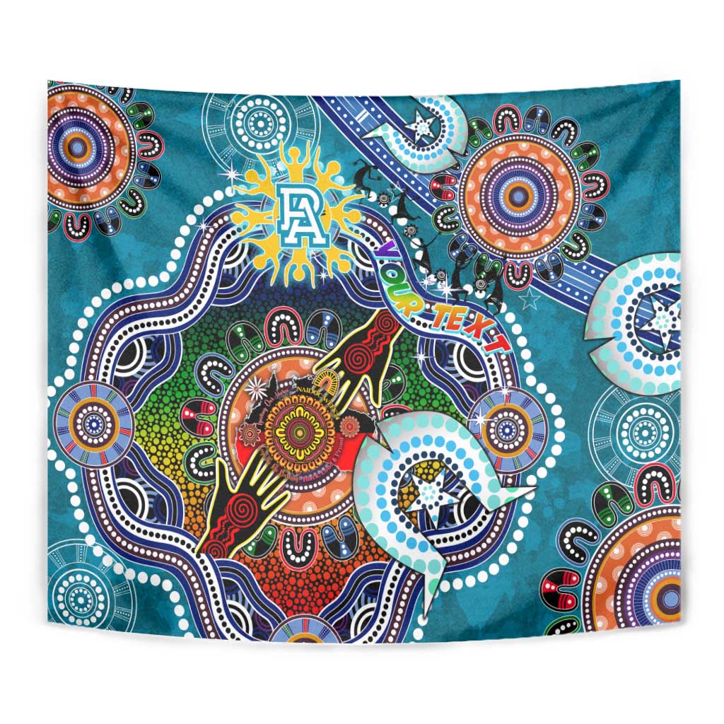 Custom NAIDOC Week 2024 Port Adelaide Power Tapestry Australia Aboriginal Dot Painting