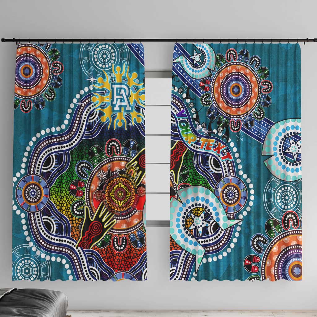 Custom NAIDOC Week 2024 Port Adelaide Power Window Curtain Australia Aboriginal Dot Painting