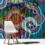 Custom NAIDOC Week 2024 Port Adelaide Power Window Curtain Australia Aboriginal Dot Painting