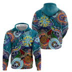 Custom NAIDOC Week 2024 Port Adelaide Power Zip Hoodie Australia Aboriginal Dot Painting