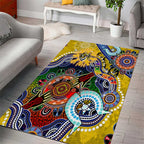 Custom NAIDOC Week 2024 Richmond Tiger Area Rug Australia Aboriginal Dot Painting