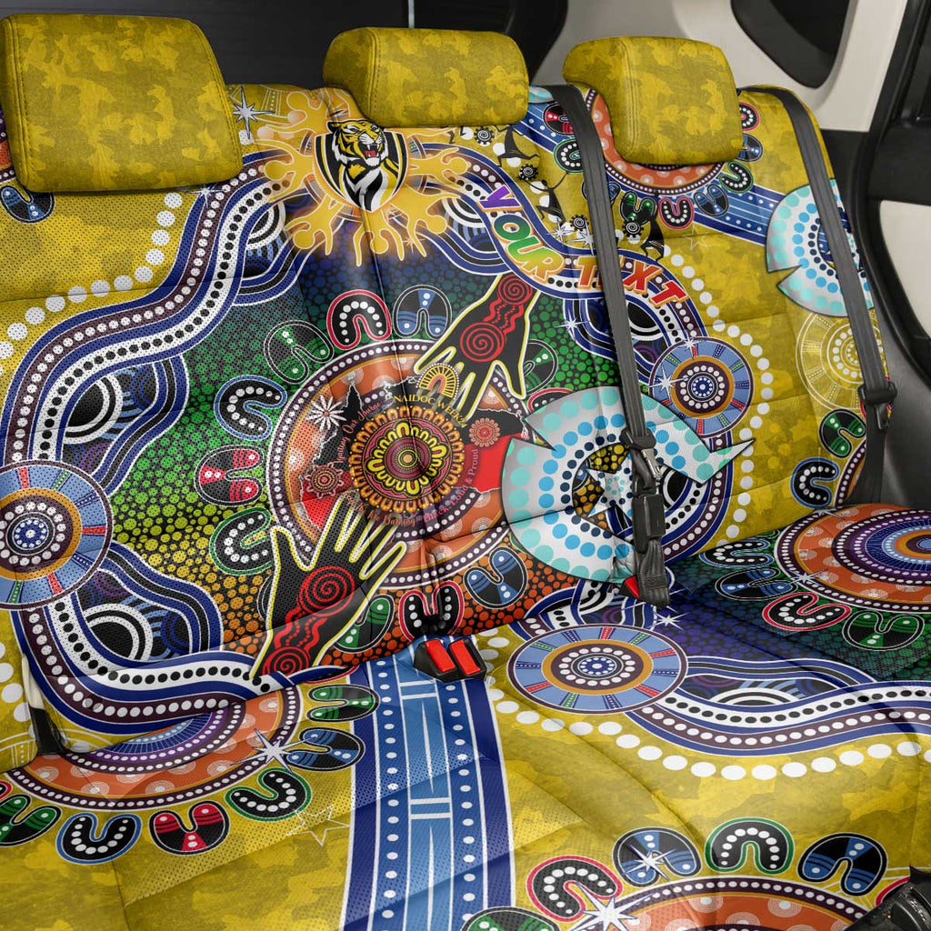 Custom NAIDOC Week 2024 Richmond Tiger Back Car Seat Cover Australia Aboriginal Dot Painting