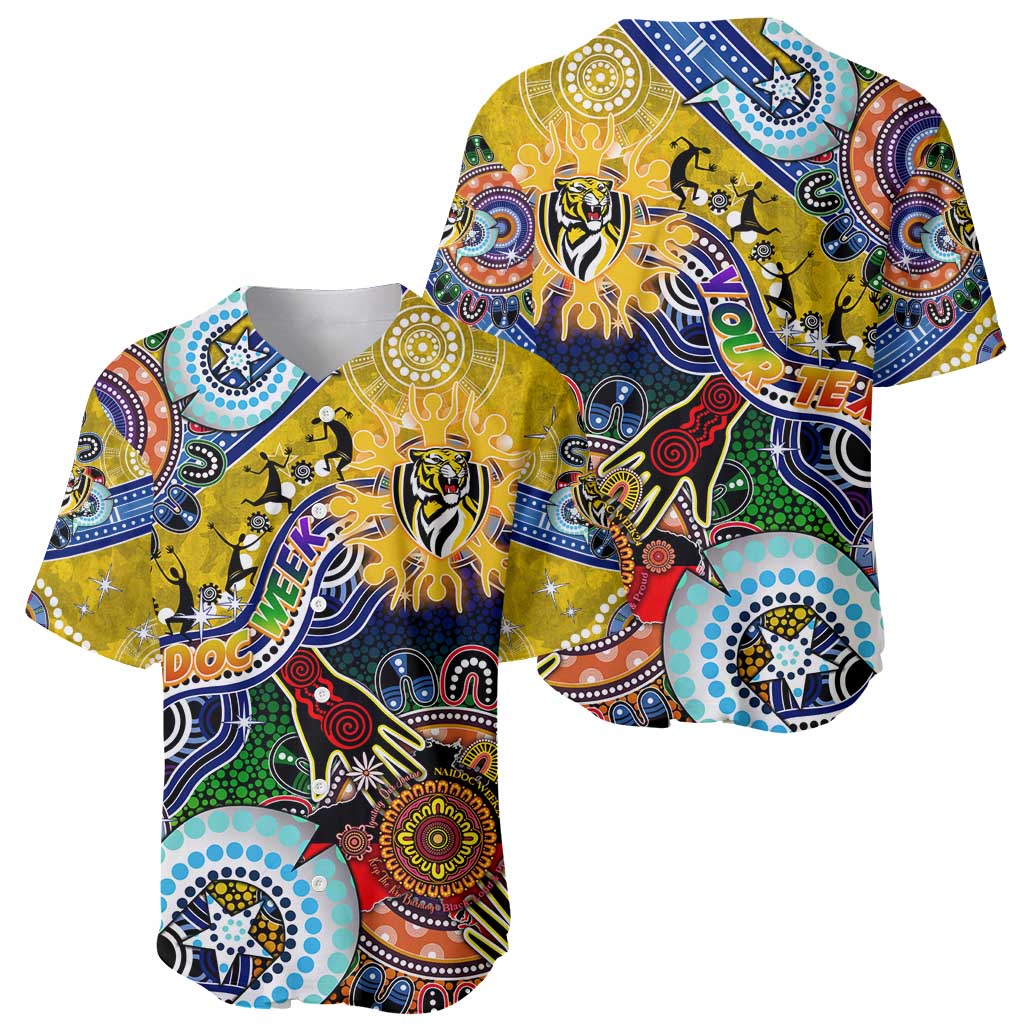 Custom NAIDOC Week 2024 Richmond Tiger Baseball Jersey Australia Aboriginal Dot Painting