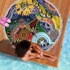 Custom NAIDOC Week 2024 Richmond Tiger Beach Blanket Australia Aboriginal Dot Painting