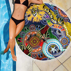 Custom NAIDOC Week 2024 Richmond Tiger Beach Blanket Australia Aboriginal Dot Painting