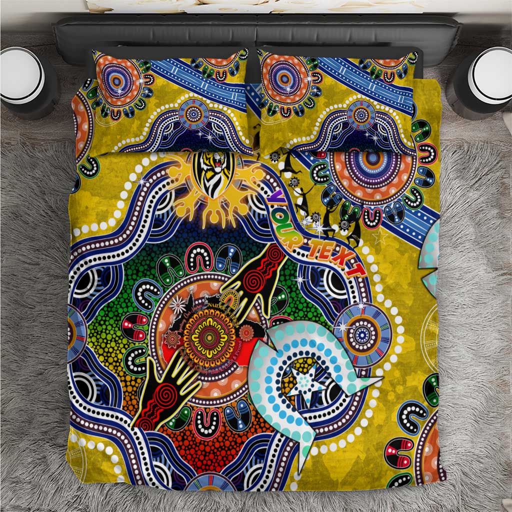 Custom NAIDOC Week 2024 Richmond Tiger Bedding Set Australia Aboriginal Dot Painting