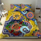 Custom NAIDOC Week 2024 Richmond Tiger Bedding Set Australia Aboriginal Dot Painting