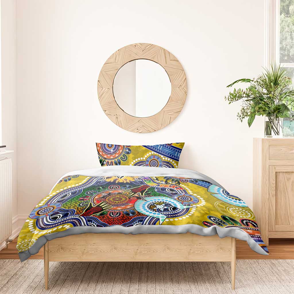 Custom NAIDOC Week 2024 Richmond Tiger Bedding Set Australia Aboriginal Dot Painting