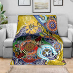 Custom NAIDOC Week 2024 Richmond Tiger Blanket Australia Aboriginal Dot Painting