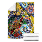 Custom NAIDOC Week 2024 Richmond Tiger Blanket Australia Aboriginal Dot Painting