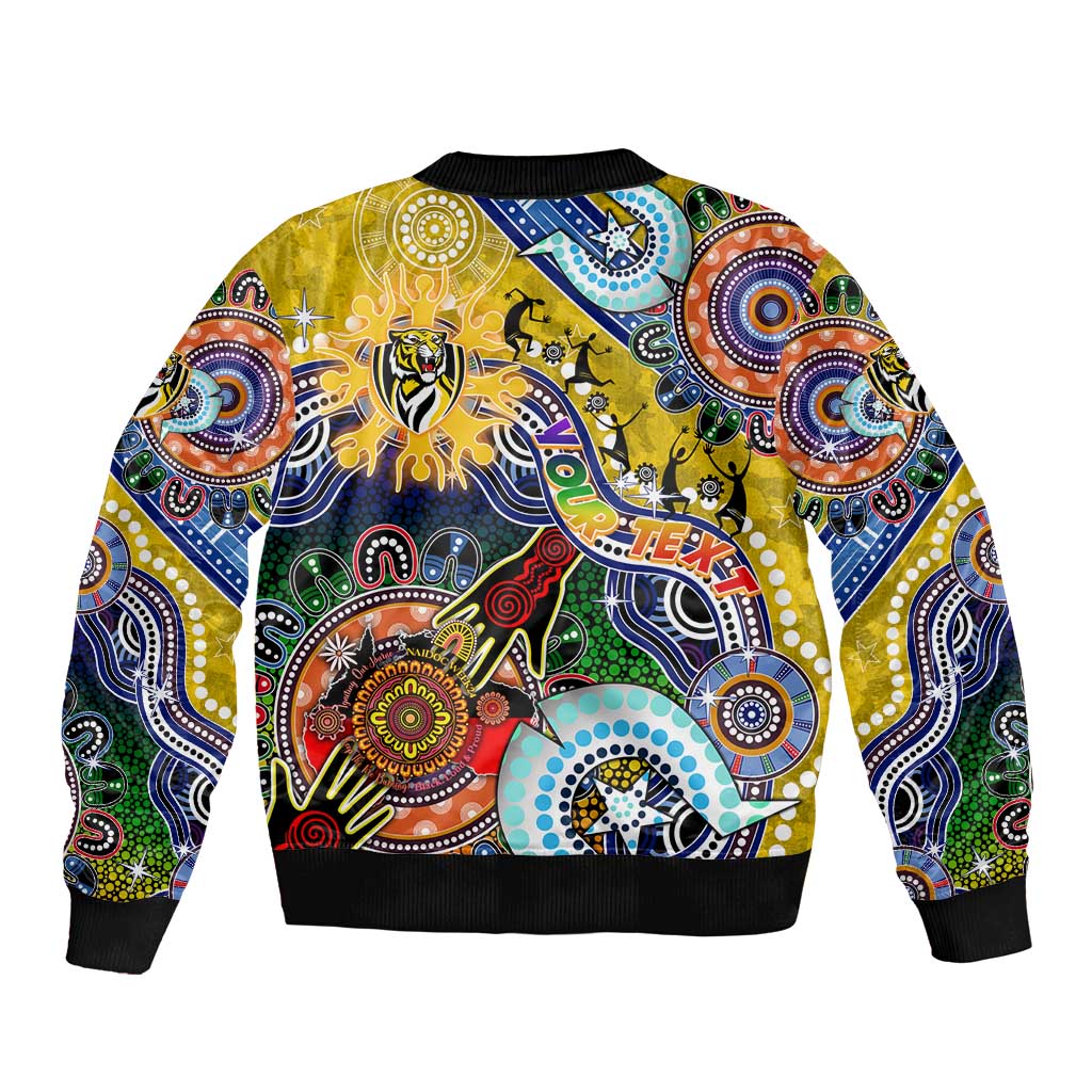 Custom NAIDOC Week 2024 Richmond Tiger Bomber Jacket Australia Aboriginal Dot Painting