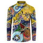 Custom NAIDOC Week 2024 Richmond Tiger Button Sweatshirt Australia Aboriginal Dot Painting