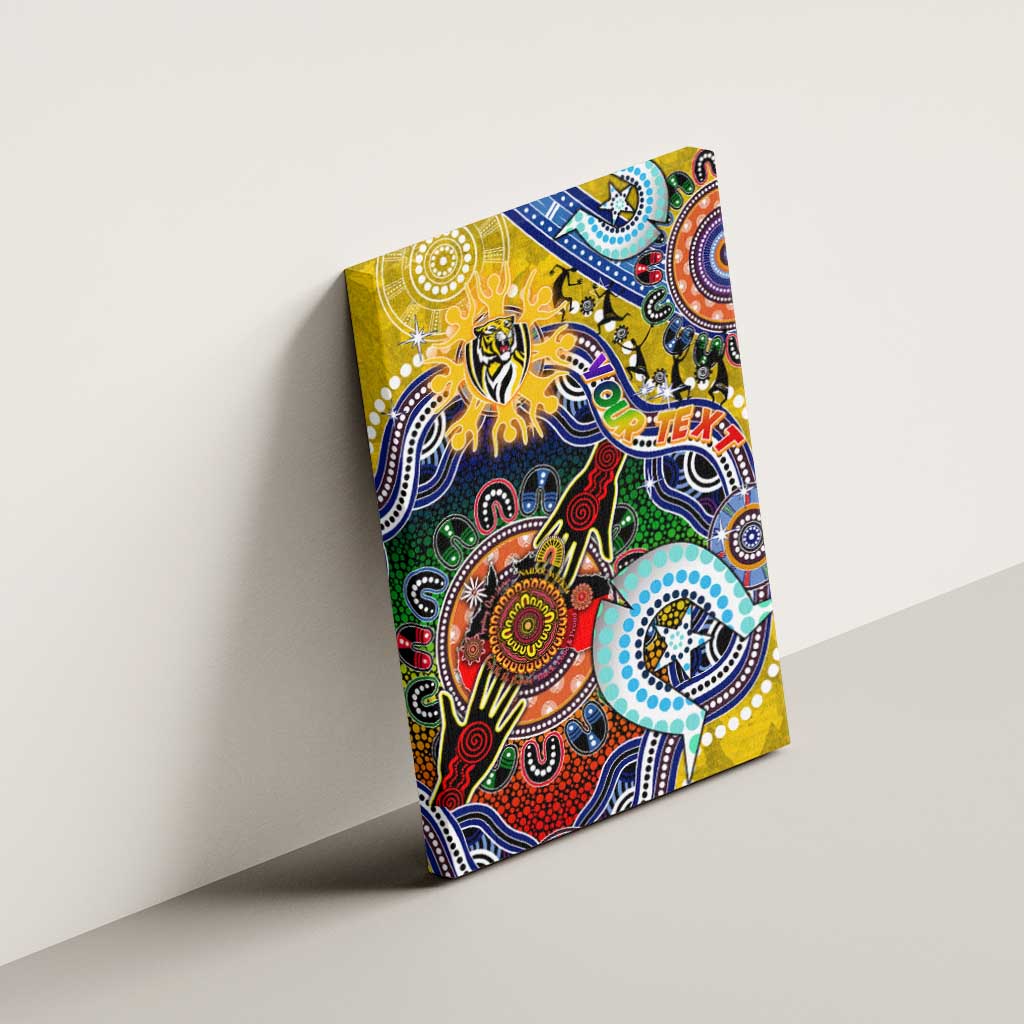 Custom NAIDOC Week 2024 Richmond Tiger Canvas Wall Art Australia Aboriginal Dot Painting