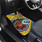 Custom NAIDOC Week 2024 Richmond Tiger Car Mats Australia Aboriginal Dot Painting