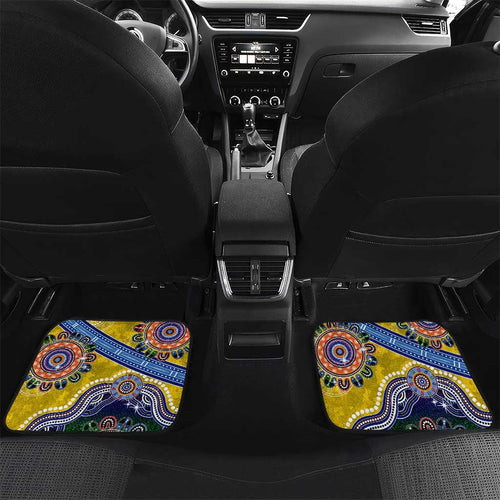 Custom NAIDOC Week 2024 Richmond Tiger Car Mats Australia Aboriginal Dot Painting