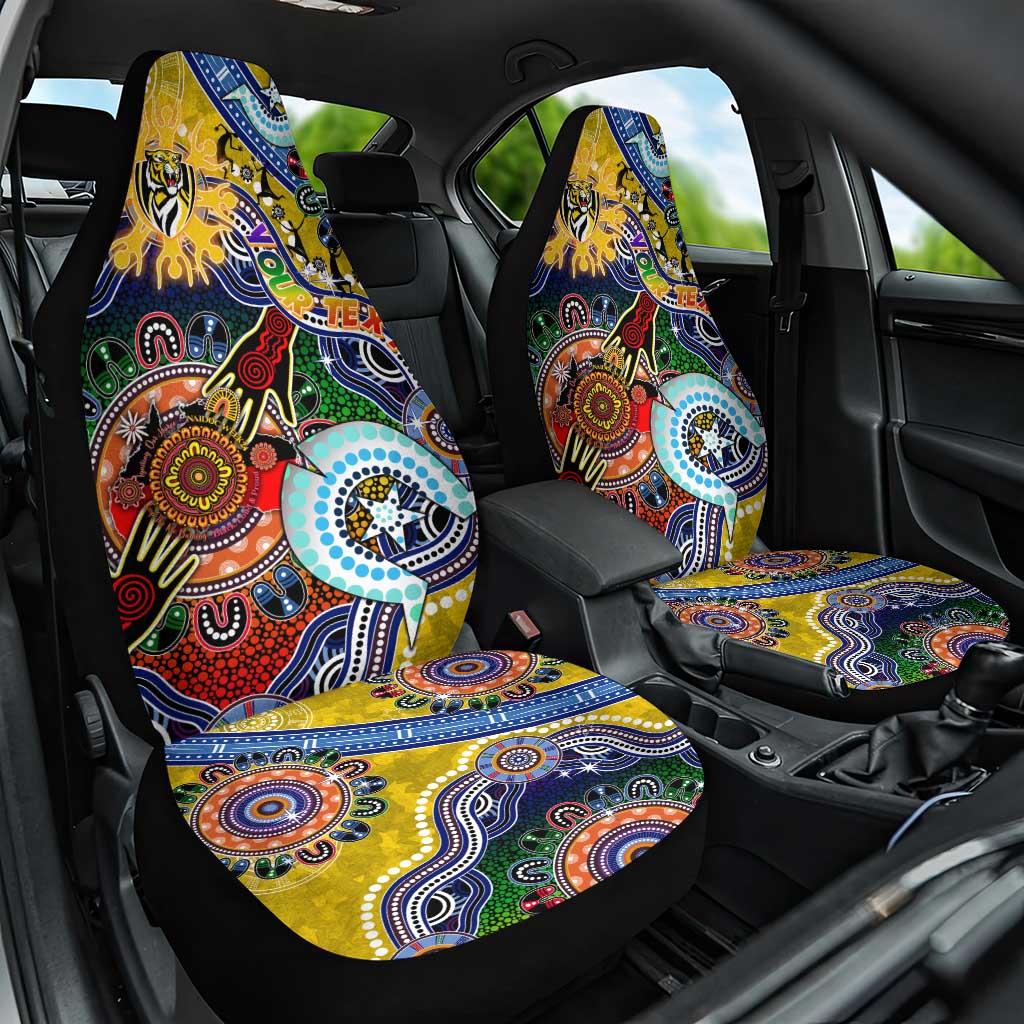 Custom NAIDOC Week 2024 Richmond Tiger Car Seat Cover Australia Aboriginal Dot Painting