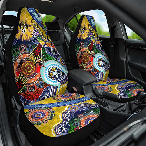 Custom NAIDOC Week 2024 Richmond Tiger Car Seat Cover Australia Aboriginal Dot Painting