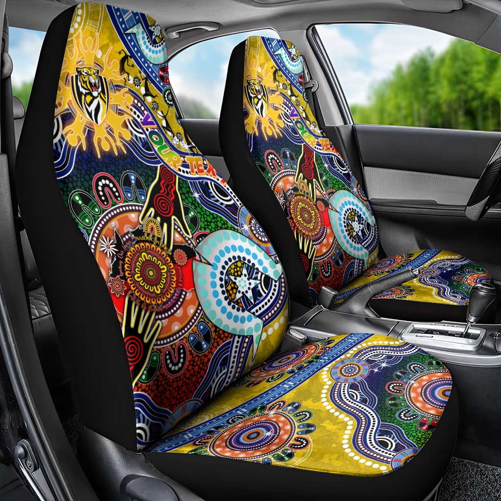 Custom NAIDOC Week 2024 Richmond Tiger Car Seat Cover Australia Aboriginal Dot Painting