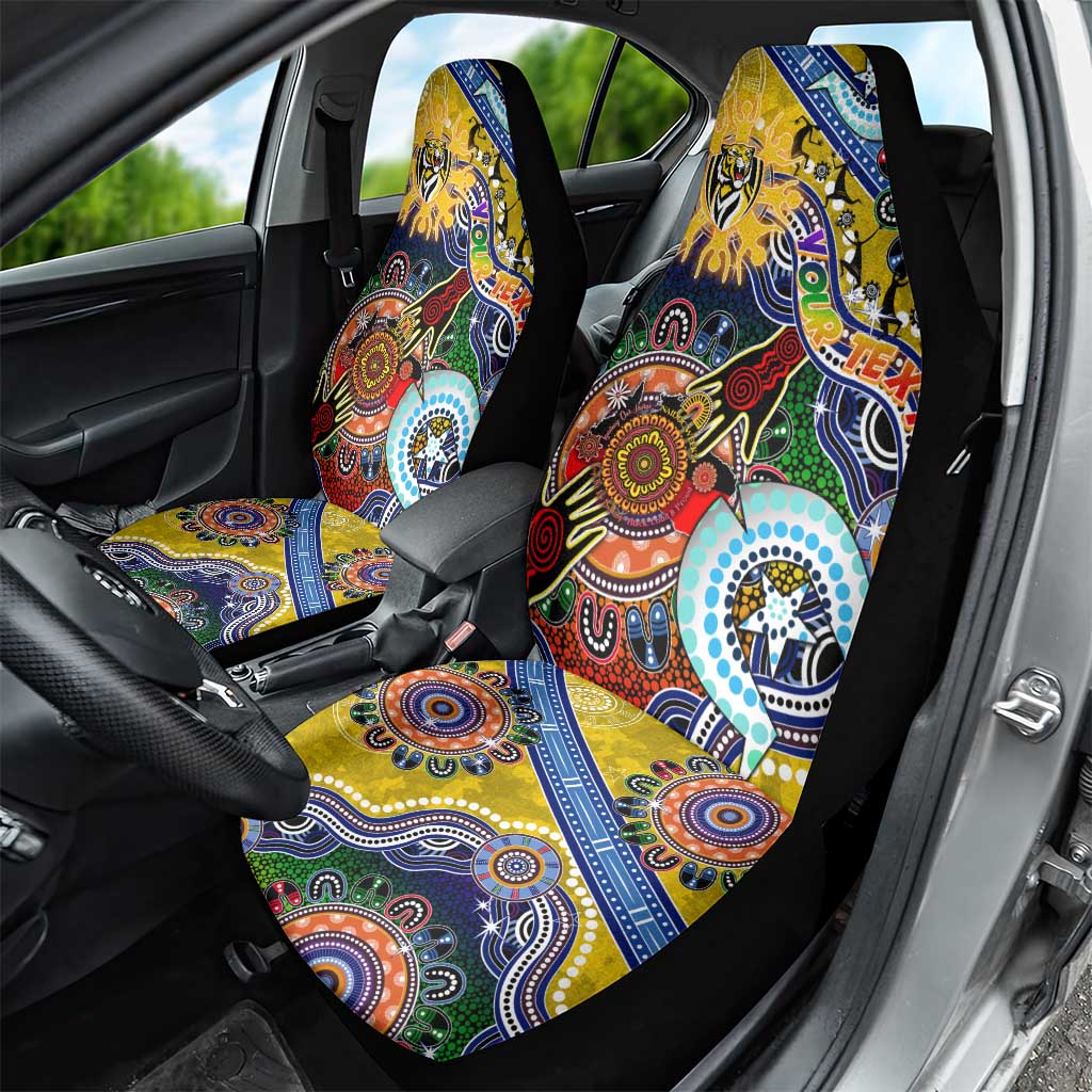Custom NAIDOC Week 2024 Richmond Tiger Car Seat Cover Australia Aboriginal Dot Painting