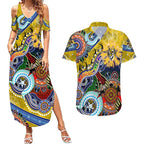 Custom NAIDOC Week 2024 Richmond Tiger Couples Matching Summer Maxi Dress and Hawaiian Shirt Australia Aboriginal Dot Painting