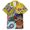 Custom NAIDOC Week 2024 Richmond Tiger Family Matching Long Sleeve Bodycon Dress and Hawaiian Shirt Australia Aboriginal Dot Painting