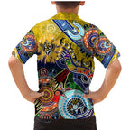 Custom NAIDOC Week 2024 Richmond Tiger Family Matching Mermaid Dress and Hawaiian Shirt Australia Aboriginal Dot Painting