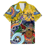 Custom NAIDOC Week 2024 Richmond Tiger Family Matching Mermaid Dress and Hawaiian Shirt Australia Aboriginal Dot Painting