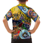 Custom NAIDOC Week 2024 Richmond Tiger Family Matching Off The Shoulder Long Sleeve Dress and Hawaiian Shirt Australia Aboriginal Dot Painting