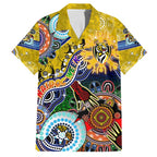Custom NAIDOC Week 2024 Richmond Tiger Family Matching Off Shoulder Maxi Dress and Hawaiian Shirt Australia Aboriginal Dot Painting