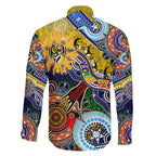 Custom NAIDOC Week 2024 Richmond Tiger Family Matching Off Shoulder Maxi Dress and Hawaiian Shirt Australia Aboriginal Dot Painting