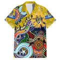 Custom NAIDOC Week 2024 Richmond Tiger Family Matching Puletasi and Hawaiian Shirt Australia Aboriginal Dot Painting