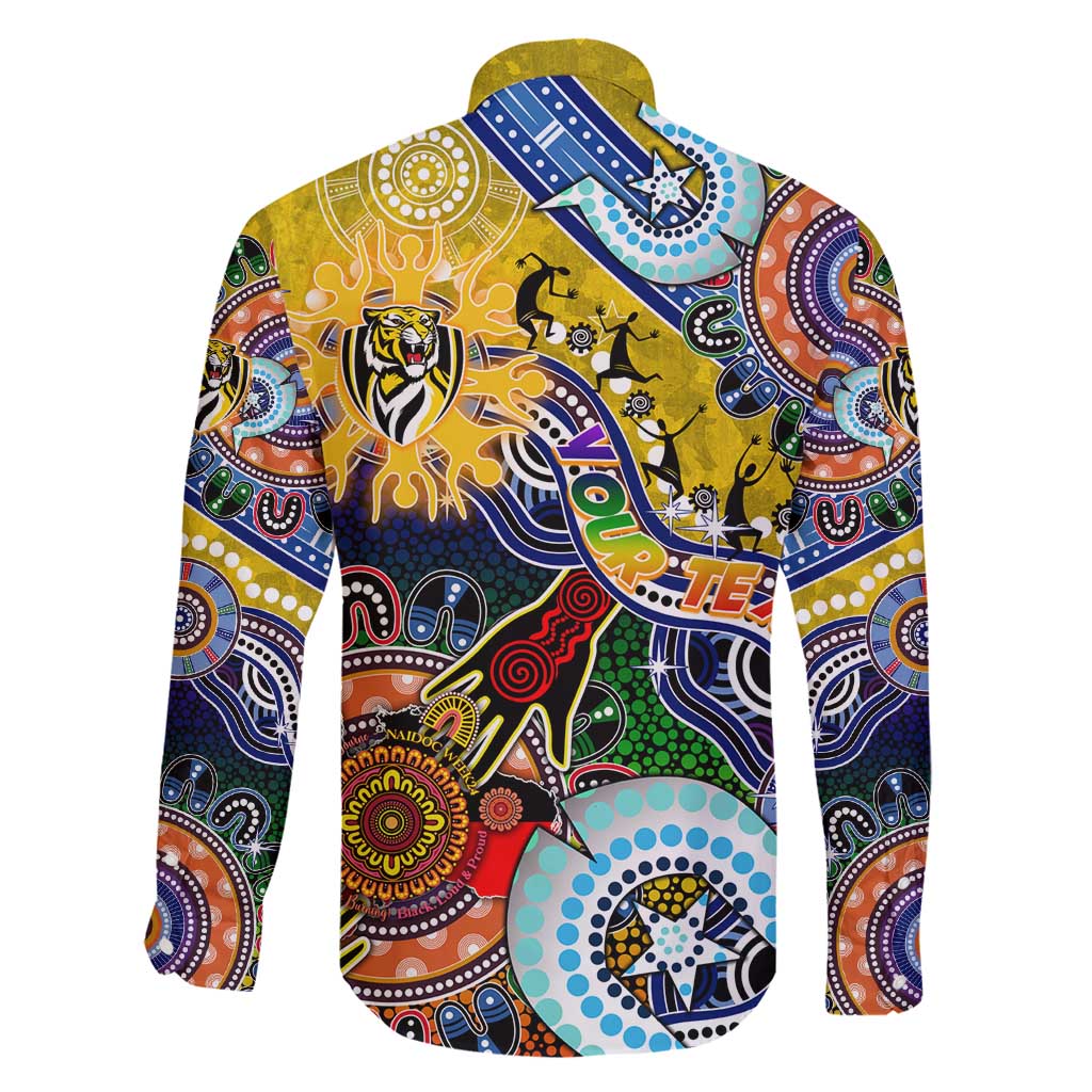 Custom NAIDOC Week 2024 Richmond Tiger Family Matching Tank Maxi Dress and Hawaiian Shirt Australia Aboriginal Dot Painting