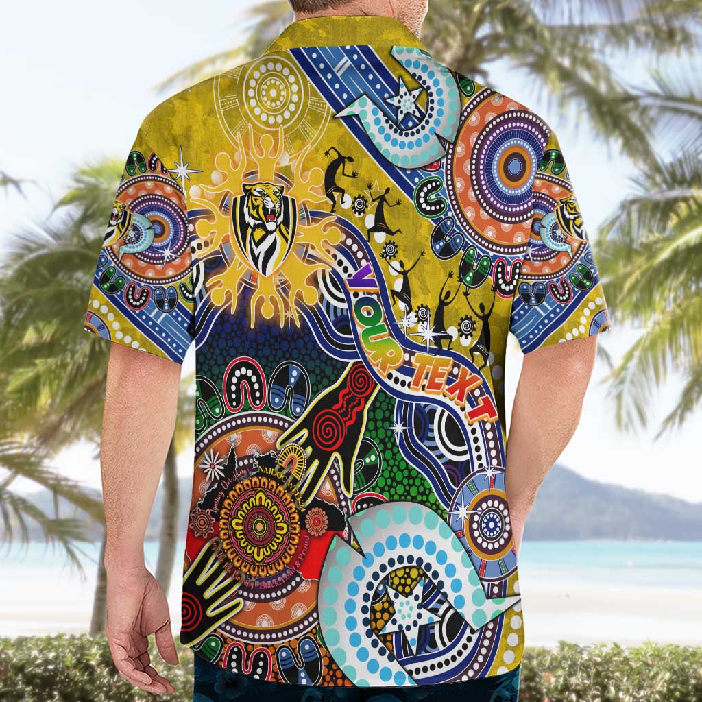 Custom NAIDOC Week 2024 Richmond Tiger Hawaiian Shirt Australia Aboriginal Dot Painting