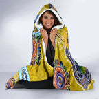 Custom NAIDOC Week 2024 Richmond Tiger Hooded Blanket Australia Aboriginal Dot Painting