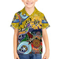 Custom NAIDOC Week 2024 Richmond Tiger Kid Hawaiian Shirt Australia Aboriginal Dot Painting