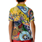Custom NAIDOC Week 2024 Richmond Tiger Kid Polo Shirt Australia Aboriginal Dot Painting