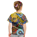 Custom NAIDOC Week 2024 Richmond Tiger Kid T Shirt Australia Aboriginal Dot Painting