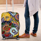 Custom NAIDOC Week 2024 Richmond Tiger Luggage Cover Australia Aboriginal Dot Painting