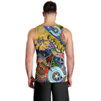 Custom NAIDOC Week 2024 Richmond Tiger Men Tank Top Australia Aboriginal Dot Painting