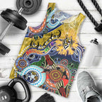 Custom NAIDOC Week 2024 Richmond Tiger Men Tank Top Australia Aboriginal Dot Painting