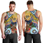 Custom NAIDOC Week 2024 Richmond Tiger Men Tank Top Australia Aboriginal Dot Painting