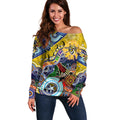 Custom NAIDOC Week 2024 Richmond Tiger Off Shoulder Sweater Australia Aboriginal Dot Painting