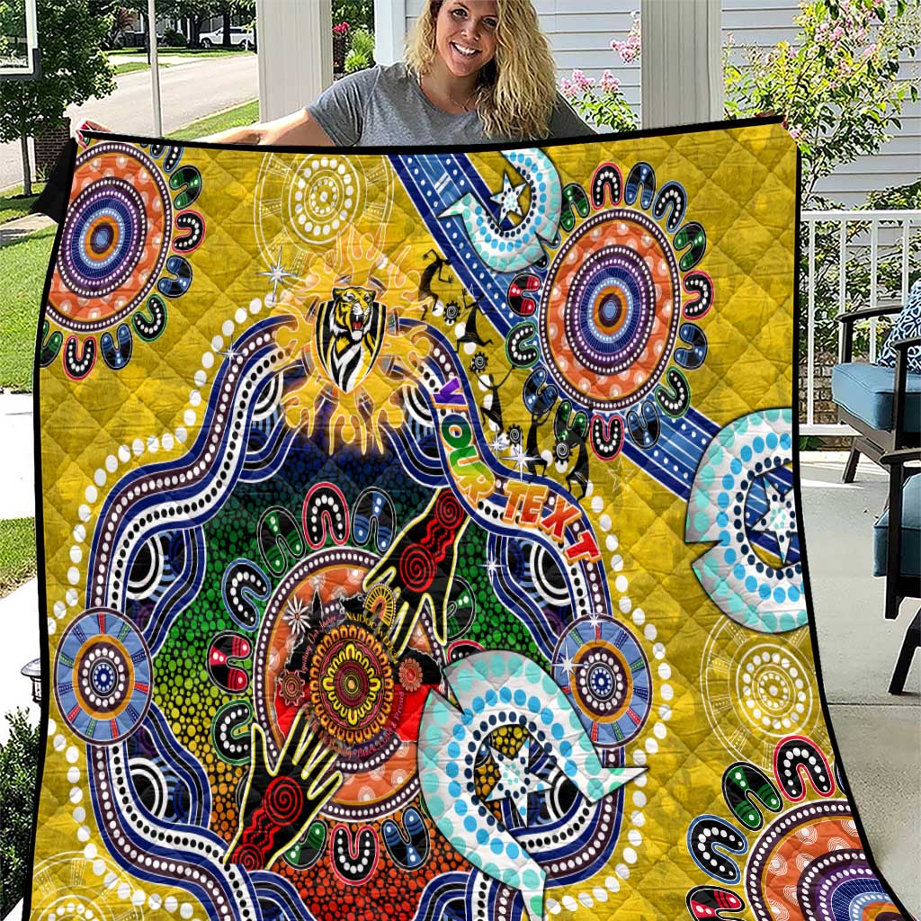 Custom NAIDOC Week 2024 Richmond Tiger Quilt Australia Aboriginal Dot Painting