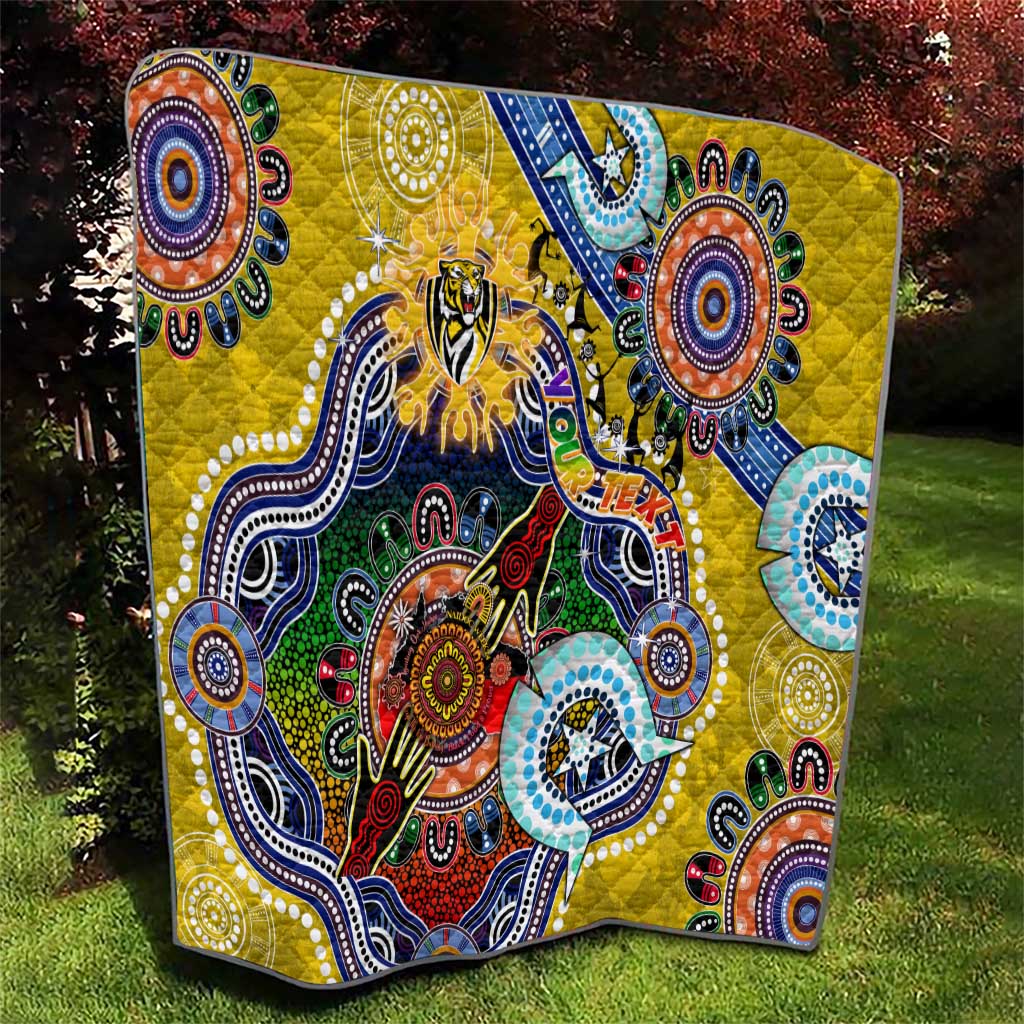 Custom NAIDOC Week 2024 Richmond Tiger Quilt Australia Aboriginal Dot Painting