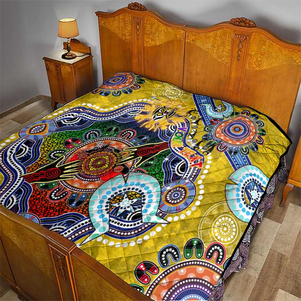Custom NAIDOC Week 2024 Richmond Tiger Quilt Australia Aboriginal Dot Painting