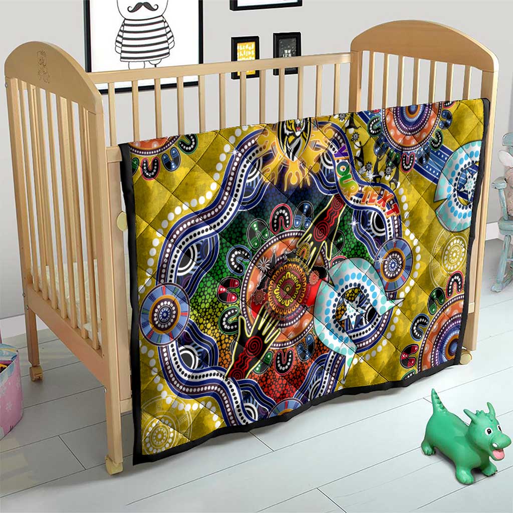 Custom NAIDOC Week 2024 Richmond Tiger Quilt Australia Aboriginal Dot Painting