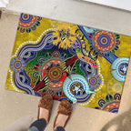 Custom NAIDOC Week 2024 Richmond Tiger Rubber Doormat Australia Aboriginal Dot Painting
