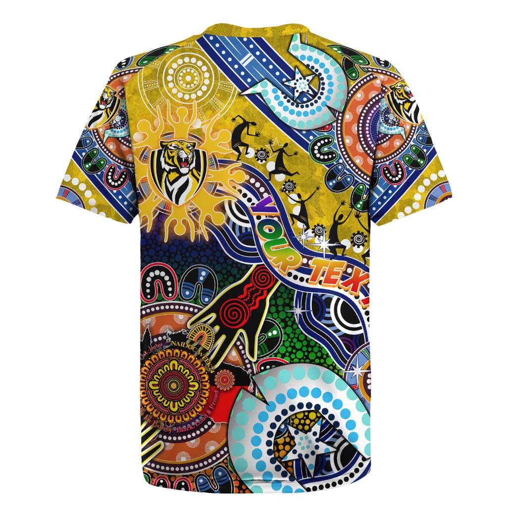 Custom NAIDOC Week 2024 Richmond Tiger Rugby Jersey Australia Aboriginal Dot Painting