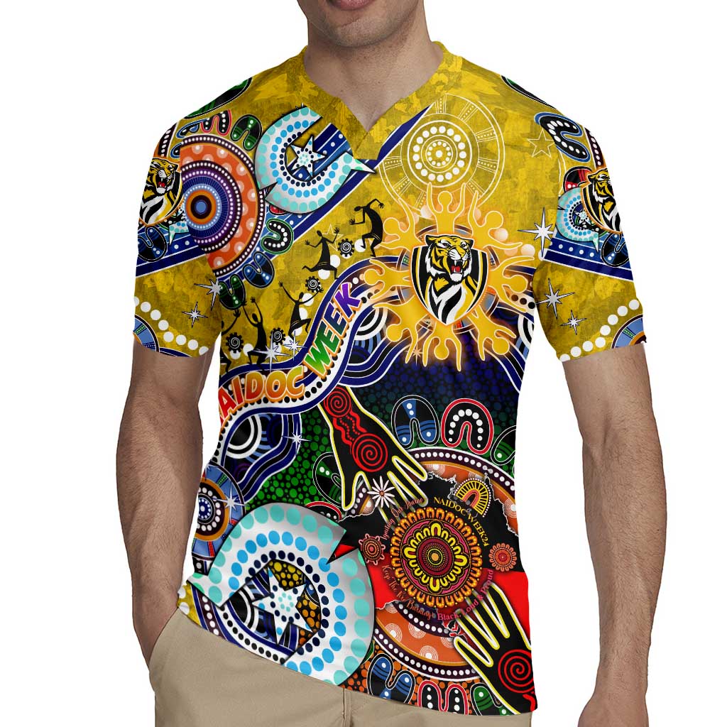 Custom NAIDOC Week 2024 Richmond Tiger Rugby Jersey Australia Aboriginal Dot Painting