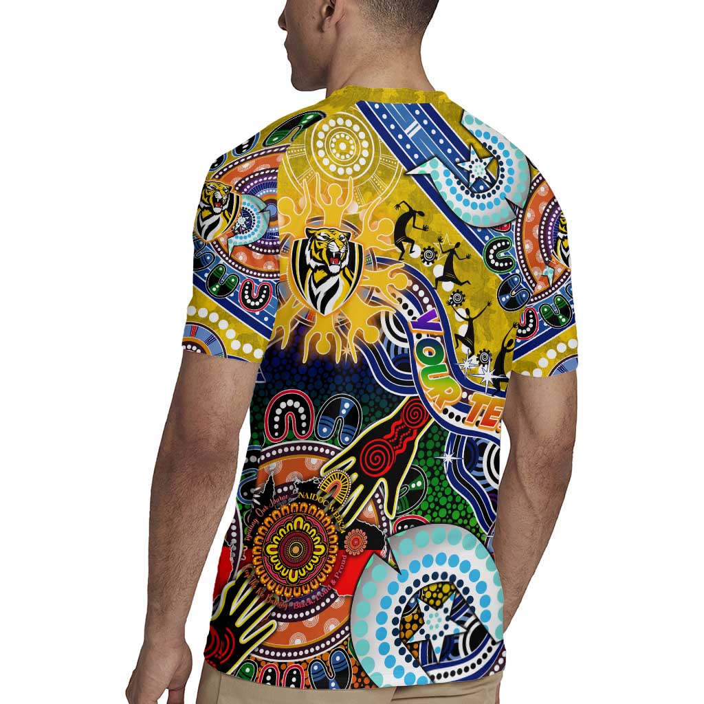Custom NAIDOC Week 2024 Richmond Tiger Rugby Jersey Australia Aboriginal Dot Painting